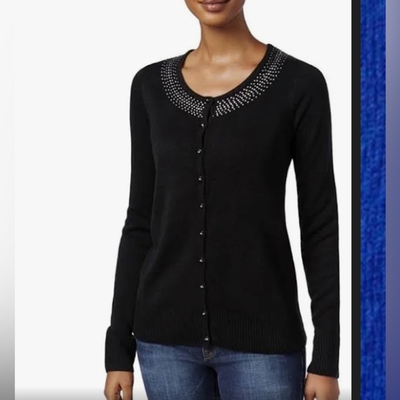 Karen Scott Sweaters - Karen Scott XXL cardigan w/ rhinestones
